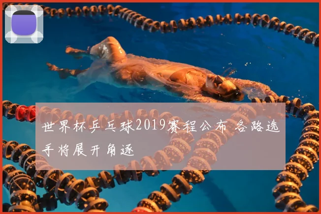 世界杯乒乓球2019赛程公布 各路选手将展开角逐